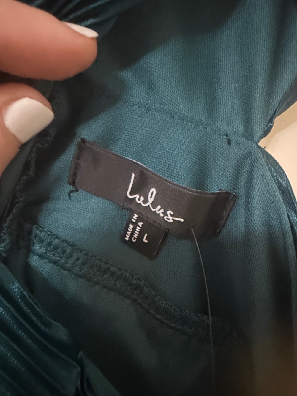 Lulu's Teal Pleated V-Neck Jumpsuit with Ruffle Detail - Picture 3 of 5